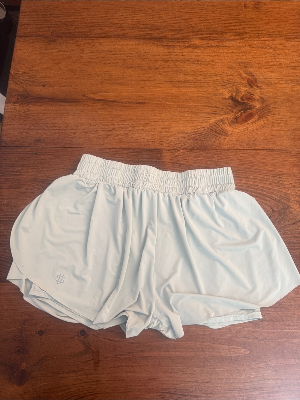 Light teal Women's Athletic Shorts with Elastic Waist